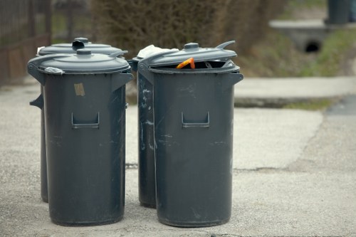 Construction debris being managed by muck away services